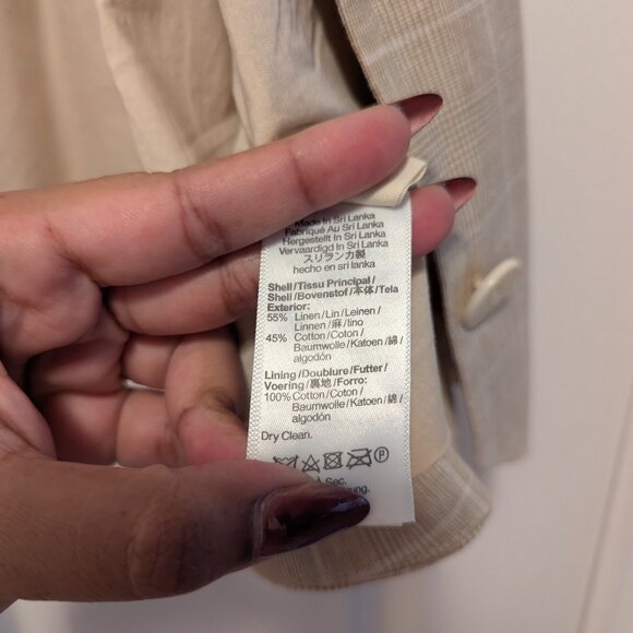Madewell Linen Stripped  Button Up Vest - Picture 5 of 7